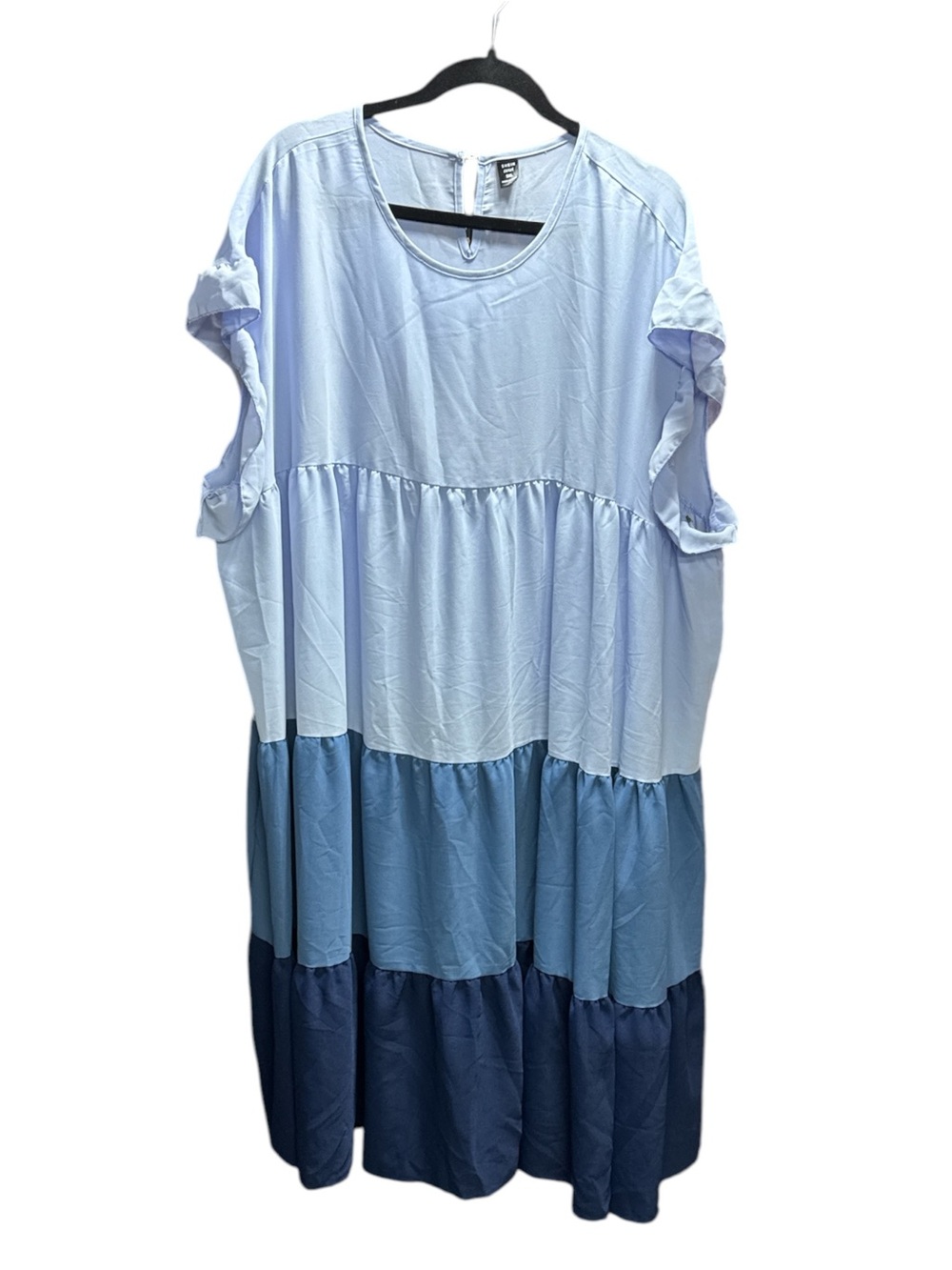 SHEIN curve blue dress with ruffles sleeves Size: 5x fits best 3x